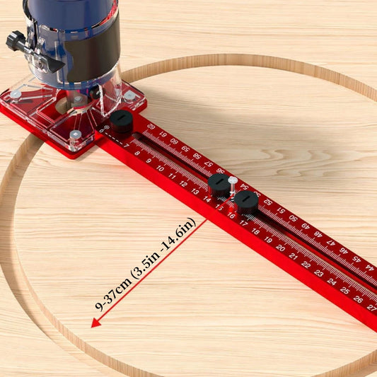 3 in 1 Router Milling Groove Bracket Woodworking Cutting and Milling Circular Auxiliary Tool Aluminum Router Circle Cutting Jig - Profi-Group