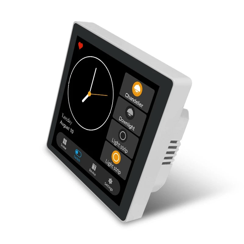 "lalya' Smart Home Multiple Zigbee Smart Home Control Panel 4 Inch Switch Panel In-Wall Touchscreen Control for Home-EUplug