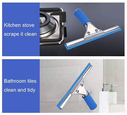 15/25/35/45cm Blue Window Glass Cleaning Squeegee Blade Wiper Cleaner Home Shower Bathroom