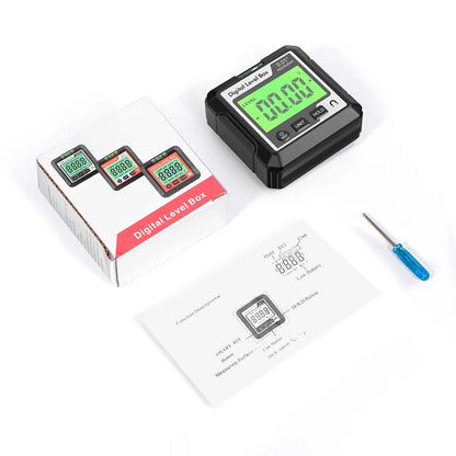 Digital Angle Gauge Magnetic Protractor Inclinometer Level Angle Finder Angle Cube Level Box With Magnes And Backlight Profi-Group