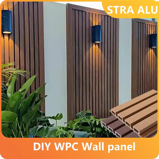 WPC Wall Panel 24x48 Inch IP65 Waterproof & Fire-Resistant, Mold-Proof Bathroom/Kitchen Cladding, Snap Lock DIY 10PCS Profi-Group