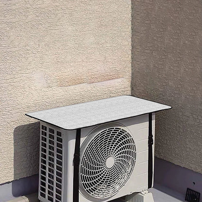 1x Air Conditioner Cover Aluminum Foil Weather Waterproof Sunshade Air Conditioner Outer Cover for Outside Unit Outdoor