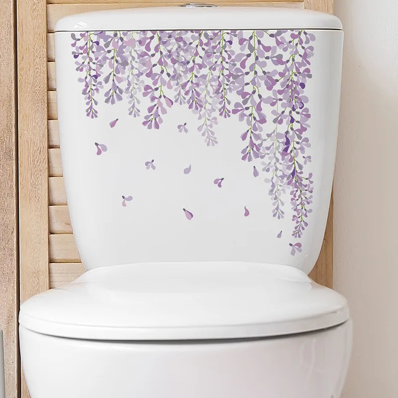 Green Plant Leaves Bathroom Toilet Sticker WC - Profi-Group