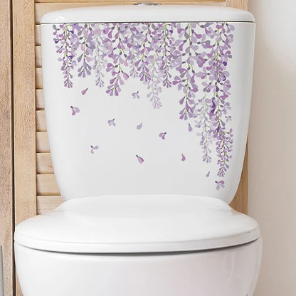 Green Plant Leaves Bathroom Toilet Sticker WC - Profi-Group