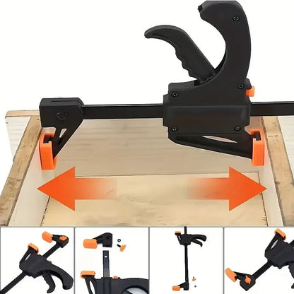 Woodworking Clamp F Hard Quick Release Ratchet Speed Squeeze Clip Kit Long Carpenter Set Nylon Gadget Work Bar Hand Tool 4inch Profi-Group