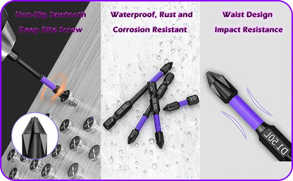 6/12 Pcs Magnetic Screwdriver Bits Non-slip Shockproof Phillips Impact Bits Hex Shank Alloy Steel Bits Suitable for Power Tools Profi-Group