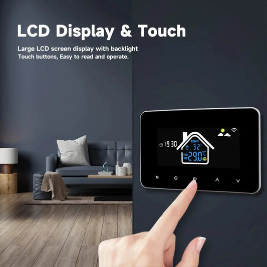 2024 New Smart Thermostat Tuya WiFi Temperature Controller Electric Floor Heating Plumbing LCD Display for Alice AlexaGoogleHome Profi-Group