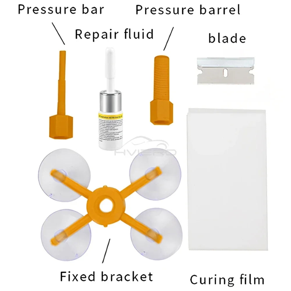Windshield Repair Kit Scratche Quick Fix Cracked Glass Window Screen Polishing Tool Profi-Group
