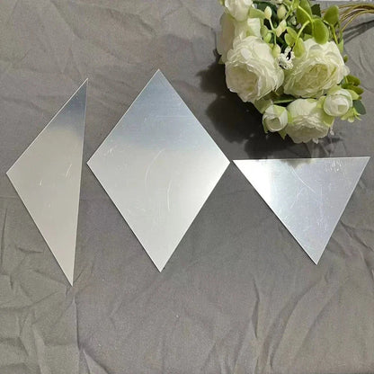 3D Diamond Shaped Acrylic Wall Mirror DIY Self-Adhesive Diamond Mirror Wall Sticker Office Living Room Art Home Decoration Profi-Group