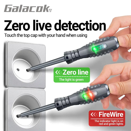 Multifunctional Electrician Test Screwdriver AC Non-contact Induction Test Pen Voltage Tester 70-600V Red Green Induction Lights Profi-Group