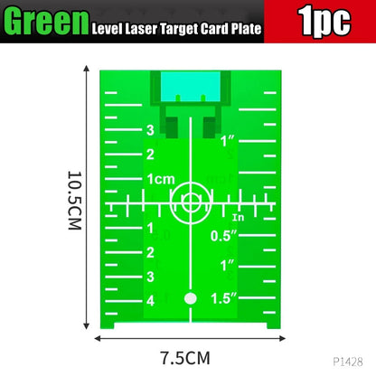 Laser Level Target Board Red/Green Line Beam Distance Plate Inch/cm Leveling Board Tool Hanging On Wall & Floor