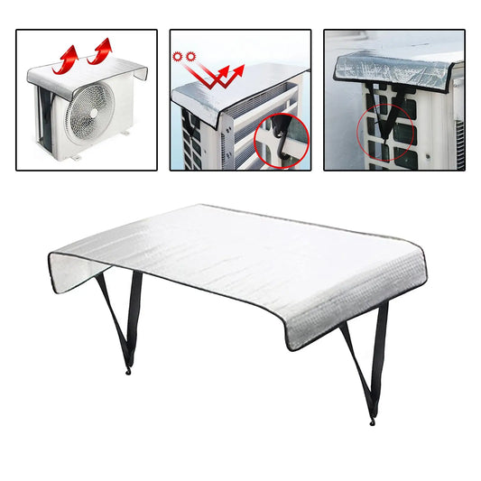 1x Air Conditioner Cover Aluminum Foil Weather Waterproof Sunshade Air Conditioner Outer Cover for Outside Unit Outdoor - Profi-Group