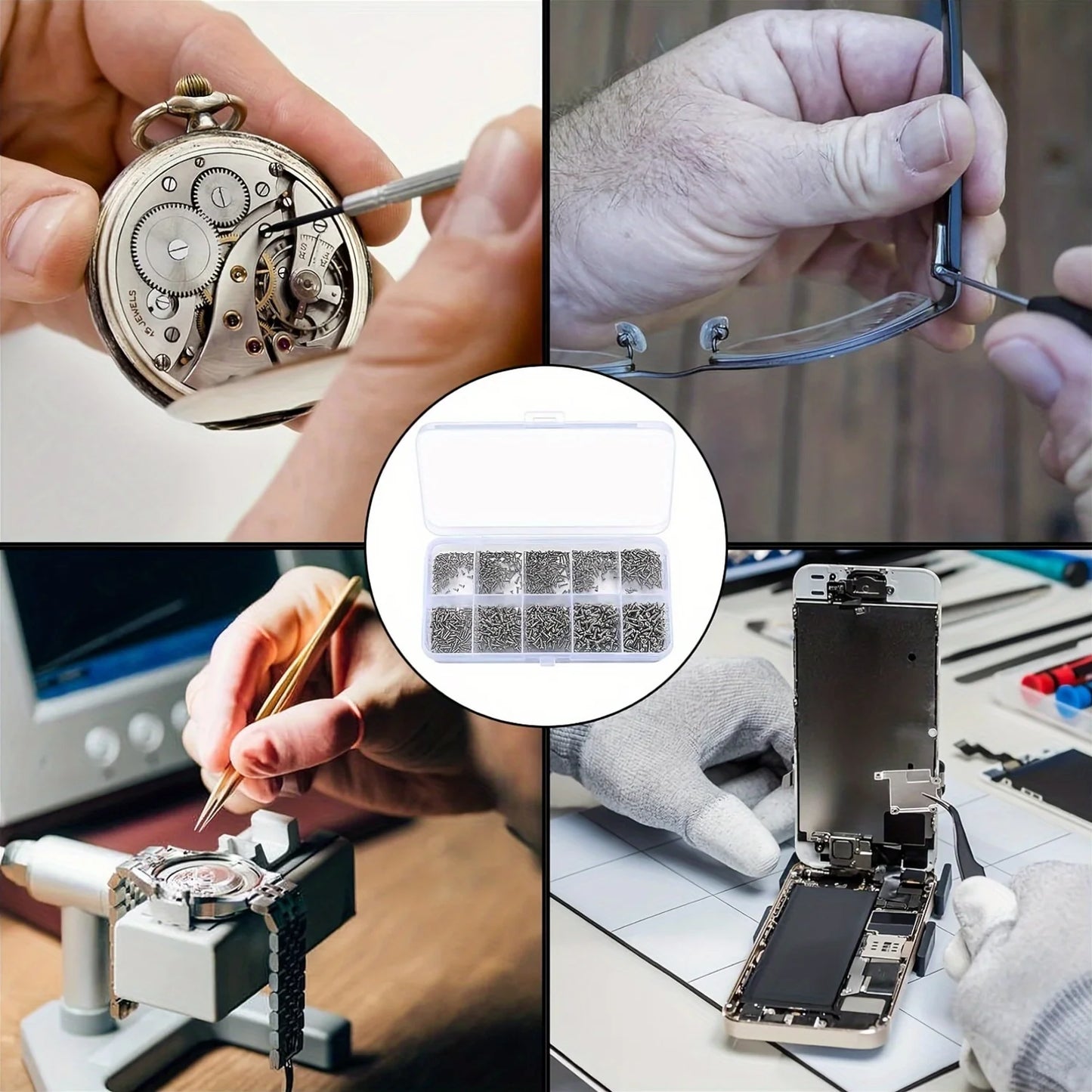 600/1200 sets Miniature self-tapping screws, Miniature crosshead metal screws classification kit