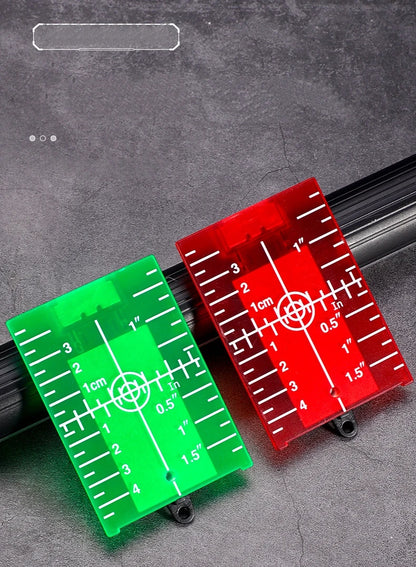 Laser Level Target Board Red/Green Line Beam Distance Plate Inch/cm Leveling Board Tool Hanging On Wall & Floor