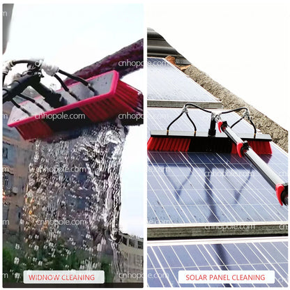 Window Cleaning Brush Head for Solar Panel Washing Water Flow Through