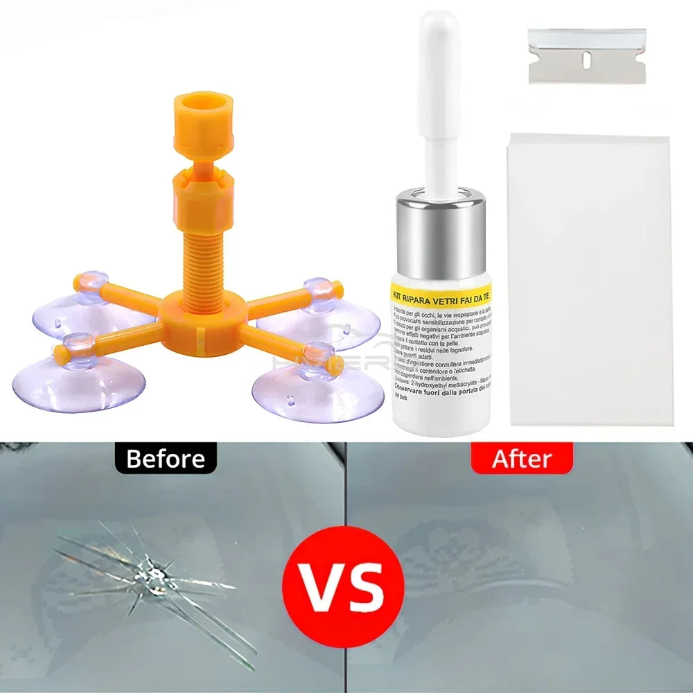 Windshield Repair Kit Scratche Quick Fix Cracked Glass Window Screen Polishing Tool Profi-Group