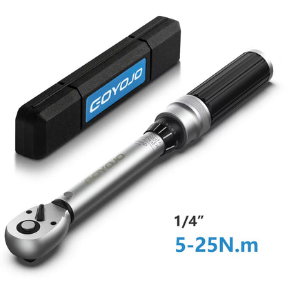 Динамометрический ключ с квадратным хвостовиком 1/4”, 3/8”, 1/2”, 40–220 Н·м