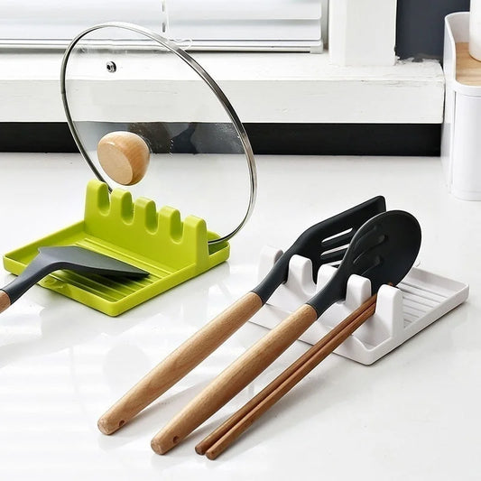 Kitchen Spoon Holders Fork Spatula Rack Shelf Organizer Plastic Chopsticks Holder Non-slip Spoons Pad - Profi-Group