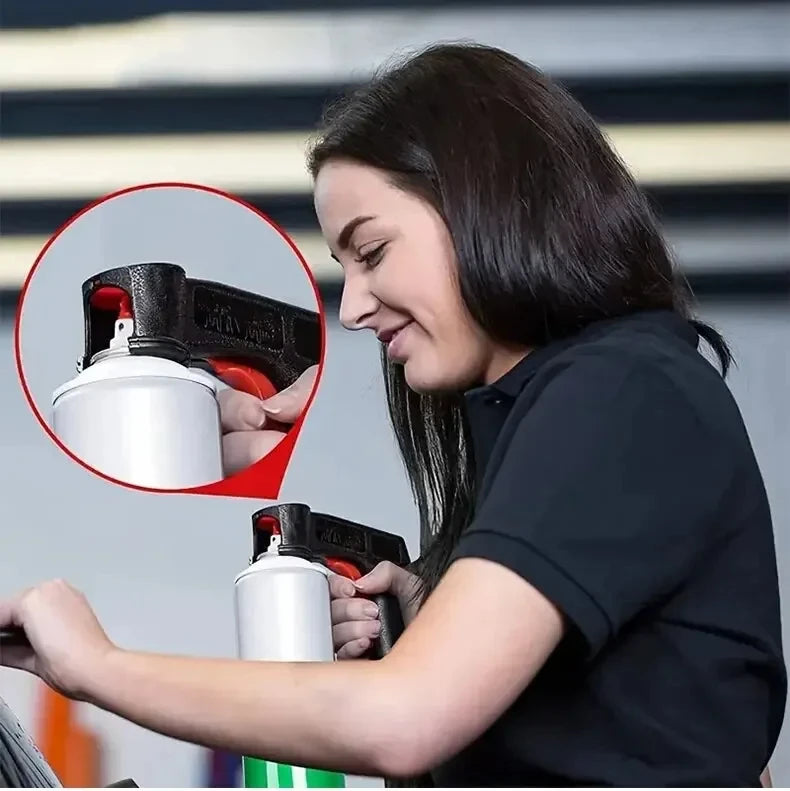1 Pcs Plastic Portable Spray Paint Handle, Universal Reusable Color Changing Film Pasting Self Spraying Hand Spray Gun Profi-Group