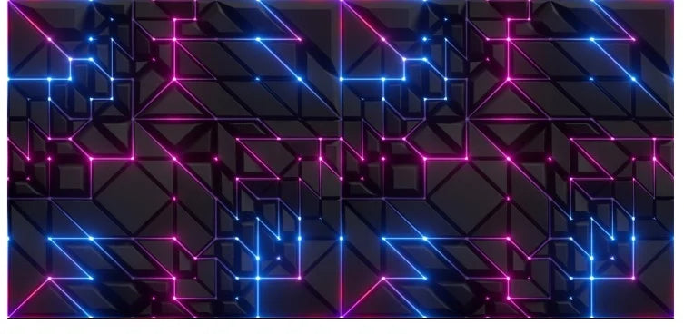 Customized products 3D geometry technology theme KTV E-sports Hotel cool decorative wallpaper bar mural TV Background wall 3d
