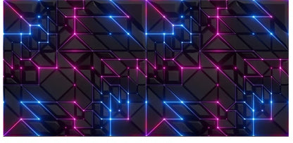 Customized products 3D geometry technology theme KTV E-sports Hotel cool decorative wallpaper bar mural TV Background wall 3d