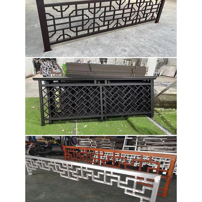 Chinese antique aluminum alloy balcony guardrail aluminum art villa terrace