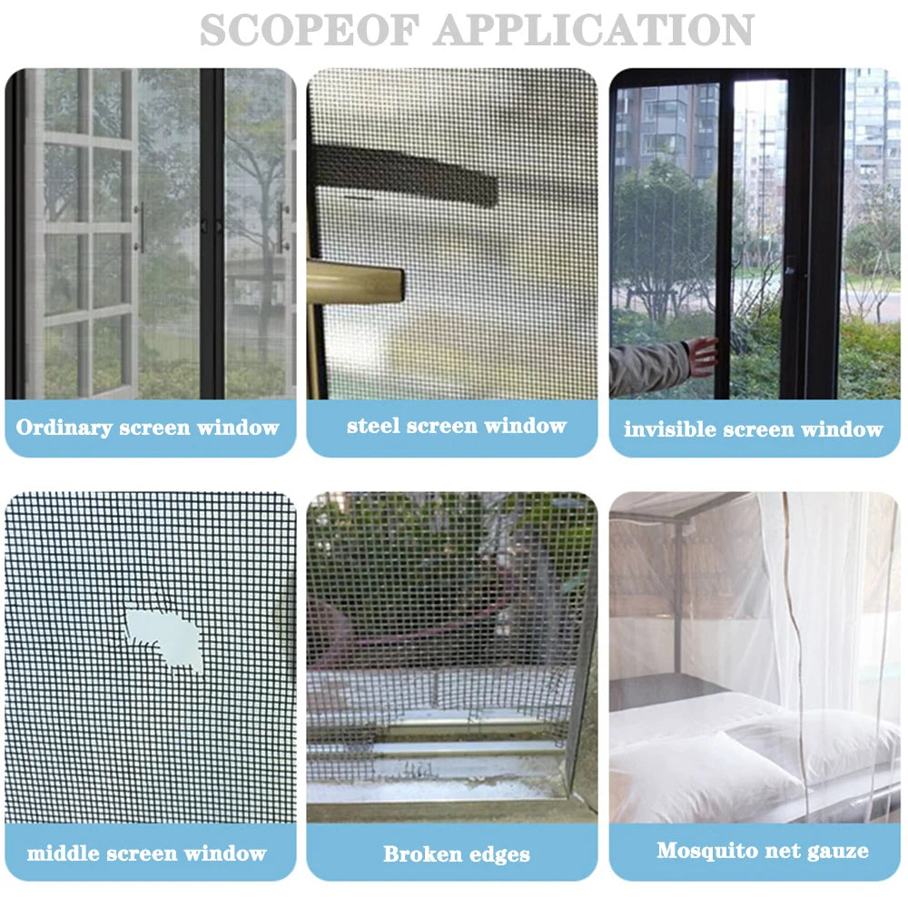 1ps Easy-to-Apply Waterproof Window Screen Repair Tape – Keep Mosquitoes Out with Our Anti-Insect, Self-Adhesive Mesh Patch Profi-Group
