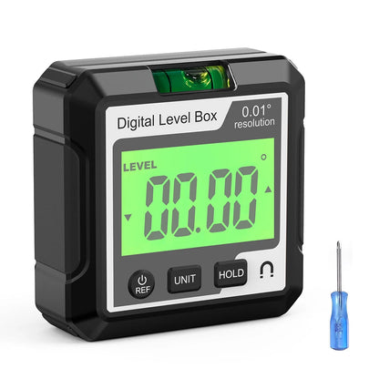 Digital Angle Gauge Magnetic Protractor Inclinometer Level Angle Finder Angle Cube Level Box With Magnes And Backlight Profi-Group