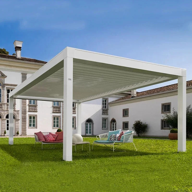 Large Waterproof Aluminum Pergola Gazebo for Outdoor BBQ & Commercial Use Heavy Duty Electric Rain Proof Arch Bridge Profi-Group