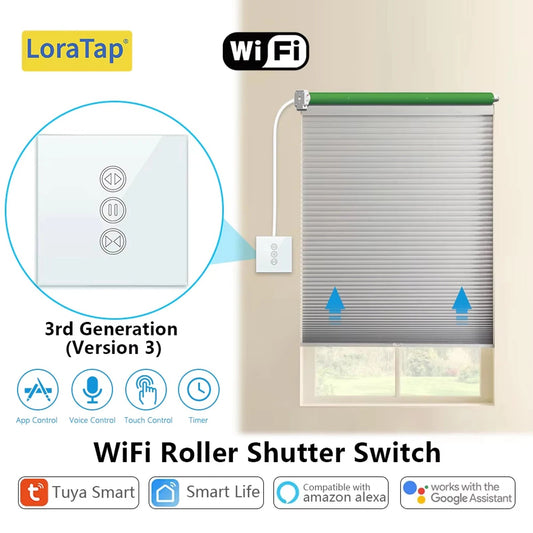 Smart WiFi Curtain Blinds Switch for Roller Shutter Electric Tubular Motor Google Home Alexa Echo Smart Home App Timer Profi-Group