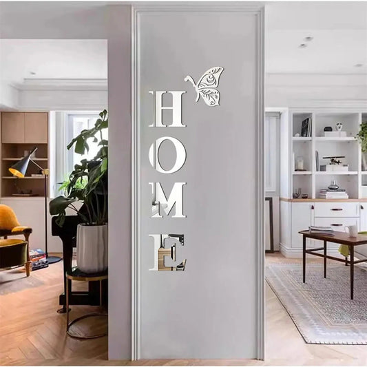HOME Home Logo 3D Mirror Wall Sticker, Entrance Decoration, Home Decoration Profi-Group