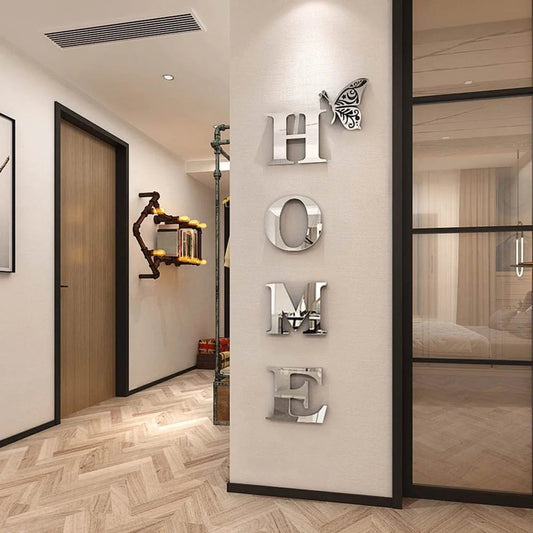 HOME Home Logo 3D Mirror Wall Sticker, Entrance Decoration, Home Decoration Profi-Group