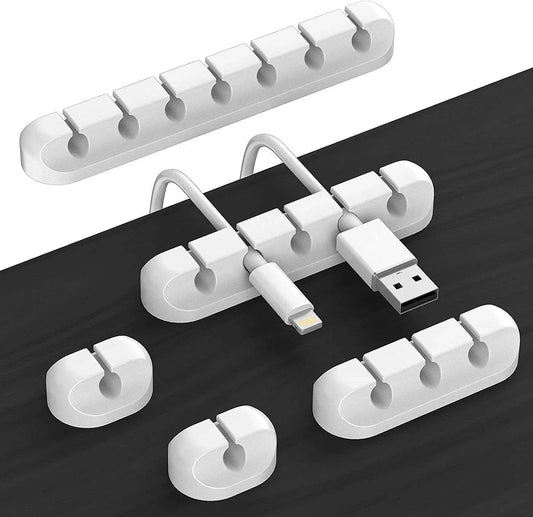 VIKEFON Cable Cord Wire Organizer Silicone USB Cable Winder Management Clips Self Adhesive for Mouse Keyboard Headset For iPhone - Profi-Group
