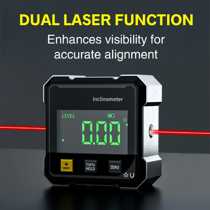 4-Side Magnetic Digital Angle Gauge With Laser Electronic Protractor Horizontometer Inclinometer Angle Ruler Slope Measuring Profi-Group